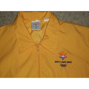 2002 Official Mascots Olympic Salt Lake Jacket Yellow Windbreaker Volunteer Med